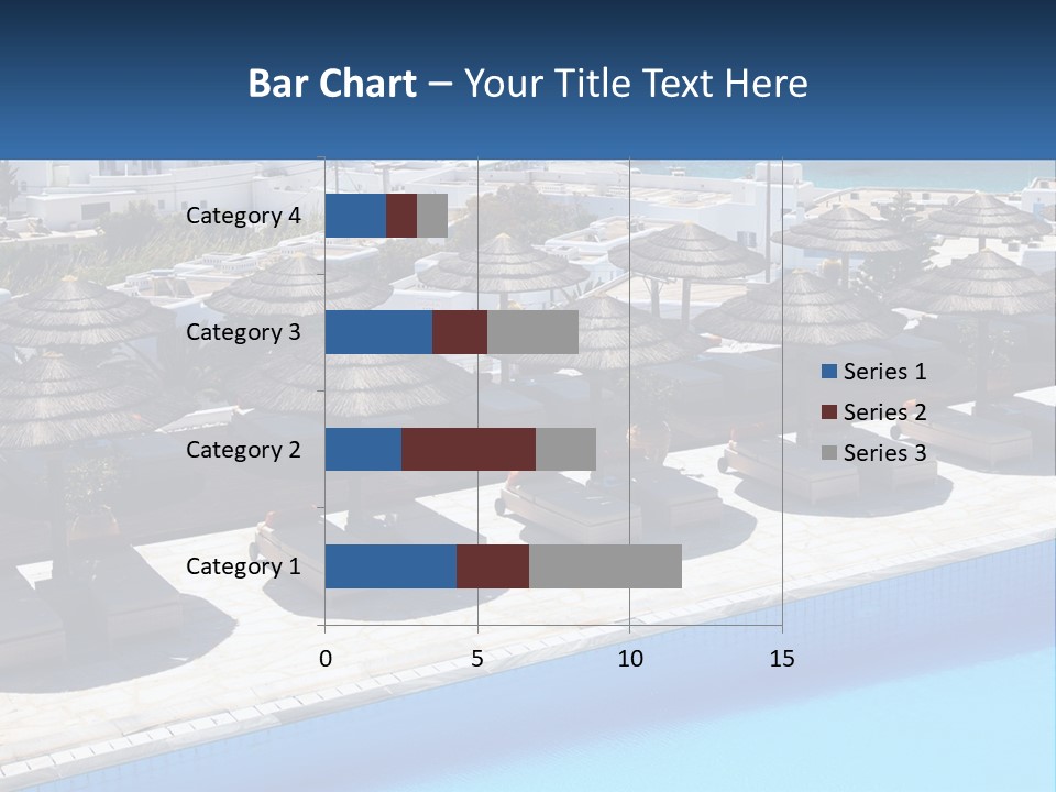 A Group Of Umbrellas Sitting Next To A Swimming Pool PowerPoint Template