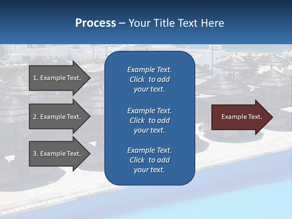 A Group Of Umbrellas Sitting Next To A Swimming Pool PowerPoint Template