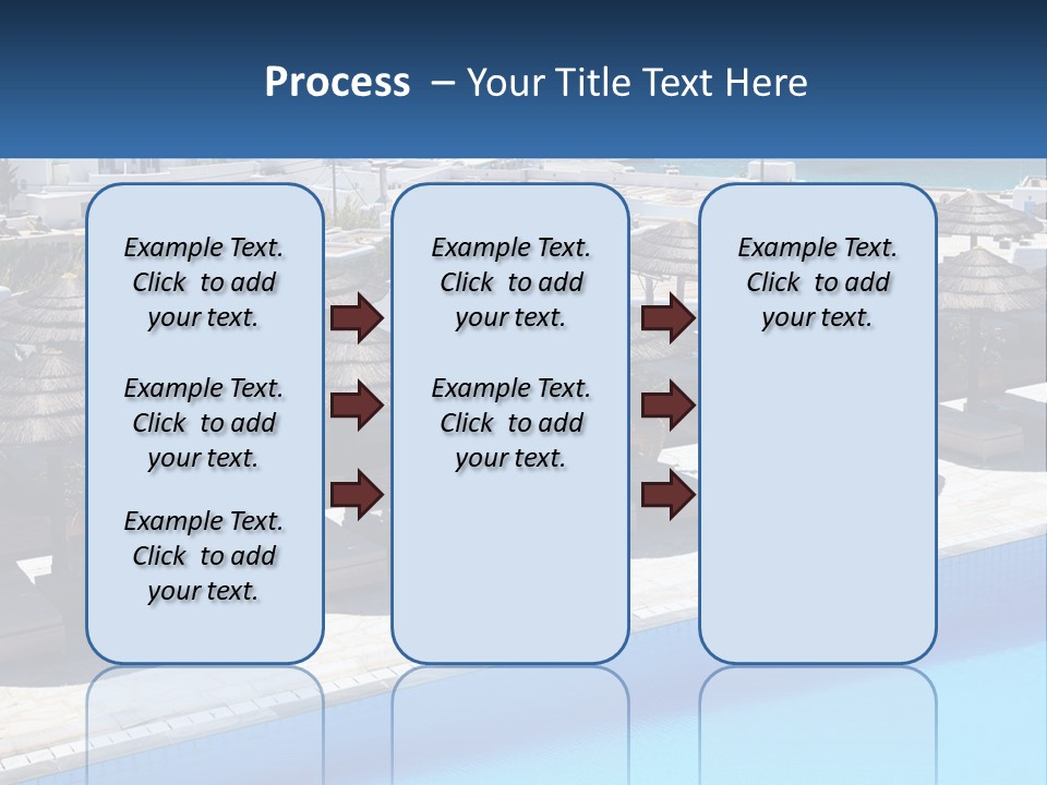 A Group Of Umbrellas Sitting Next To A Swimming Pool PowerPoint Template