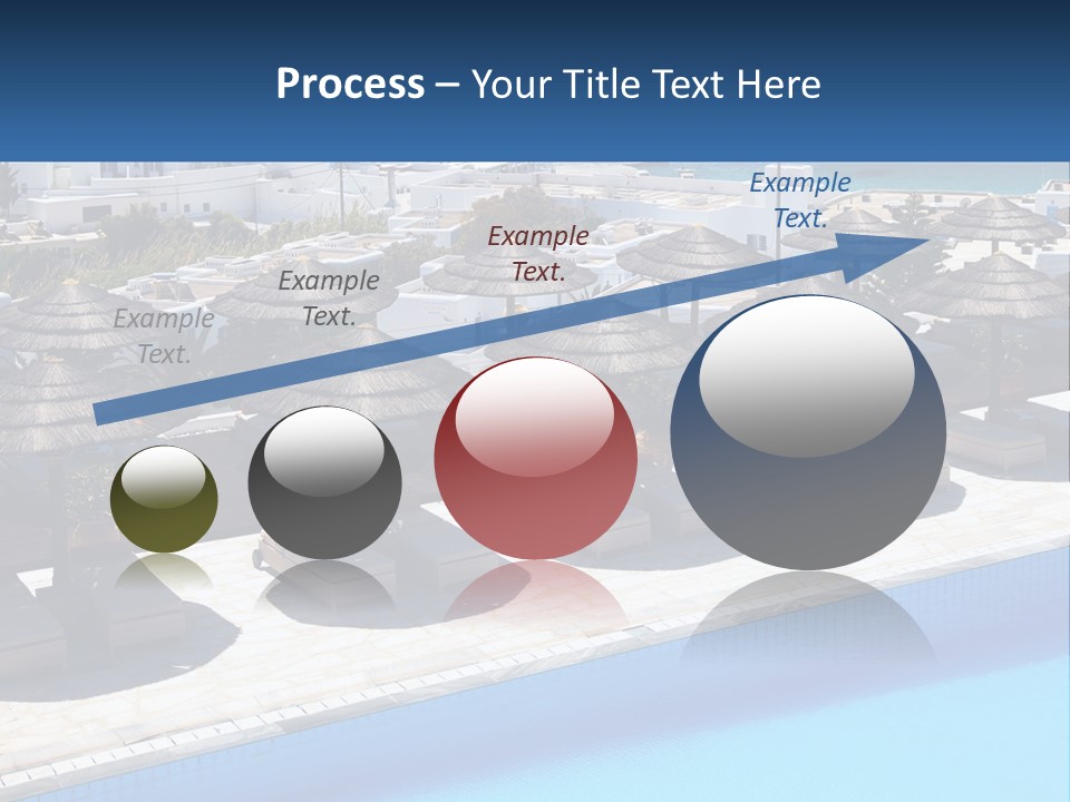 A Group Of Umbrellas Sitting Next To A Swimming Pool PowerPoint Template