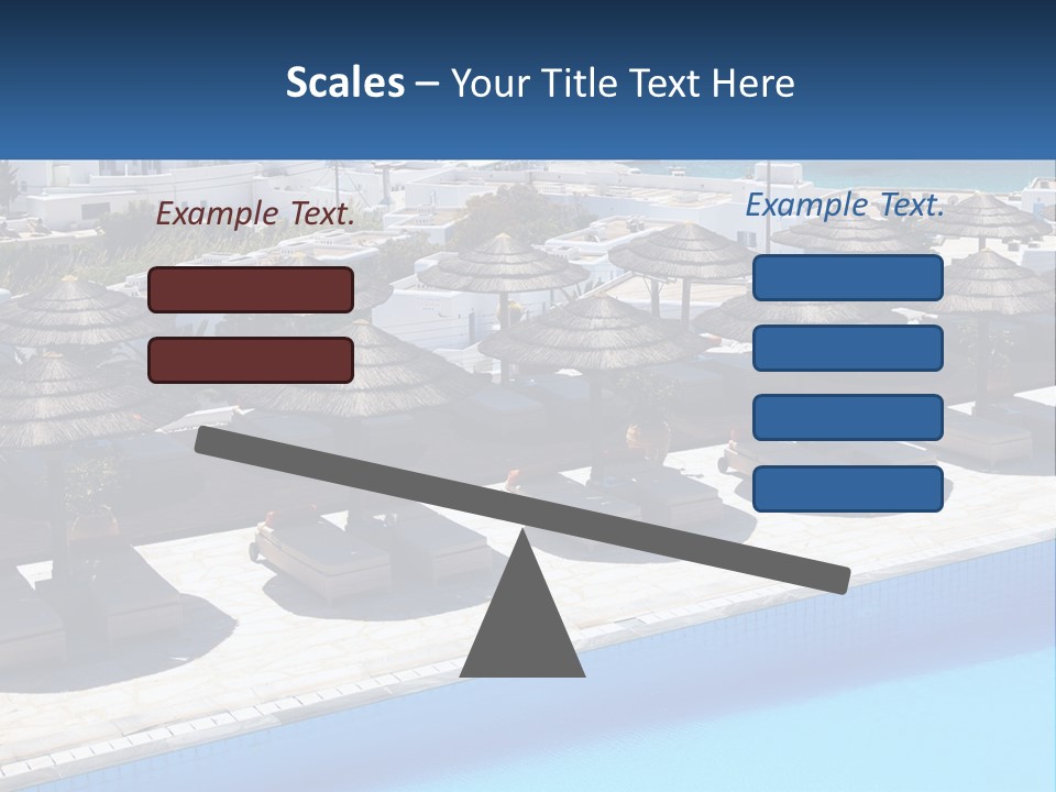 A Group Of Umbrellas Sitting Next To A Swimming Pool PowerPoint Template