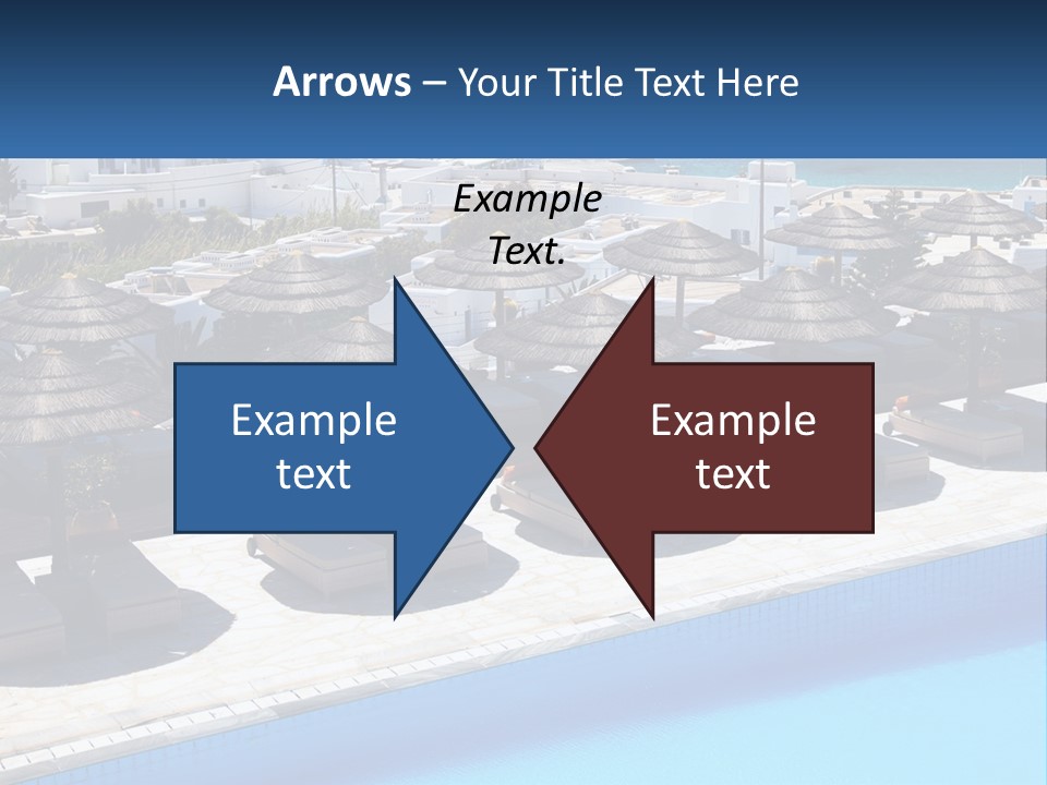 A Group Of Umbrellas Sitting Next To A Swimming Pool PowerPoint Template