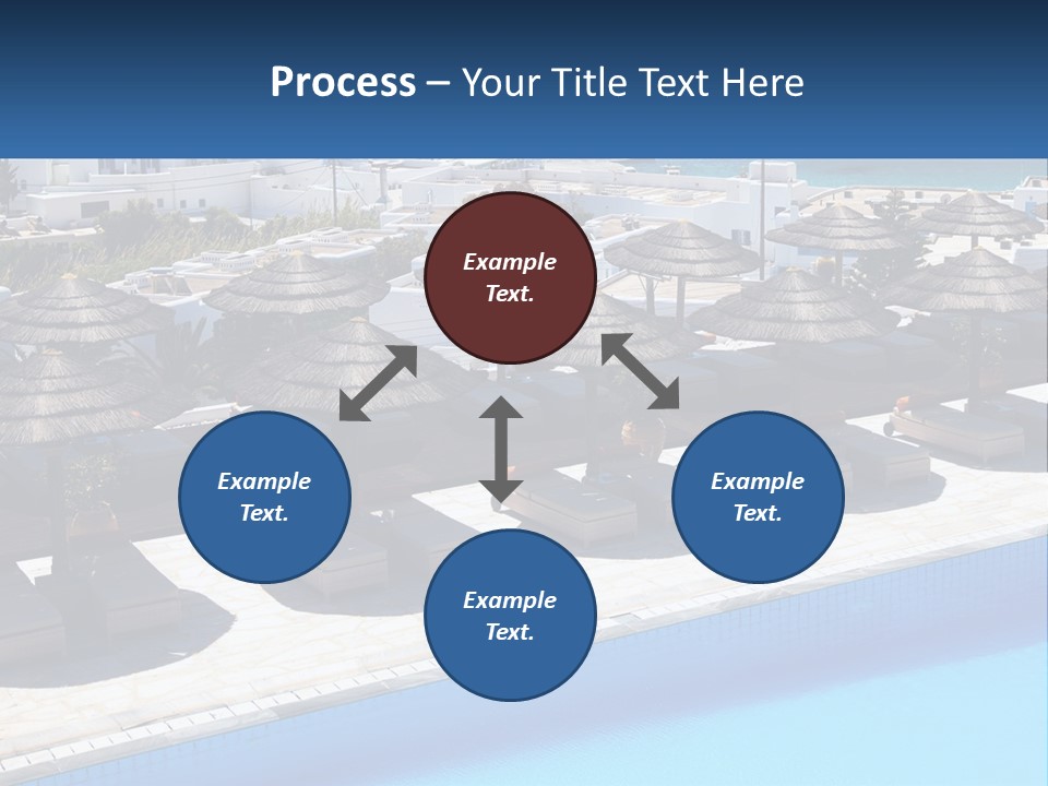 A Group Of Umbrellas Sitting Next To A Swimming Pool PowerPoint Template