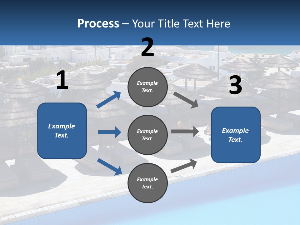 A Group Of Umbrellas Sitting Next To A Swimming Pool PowerPoint Template