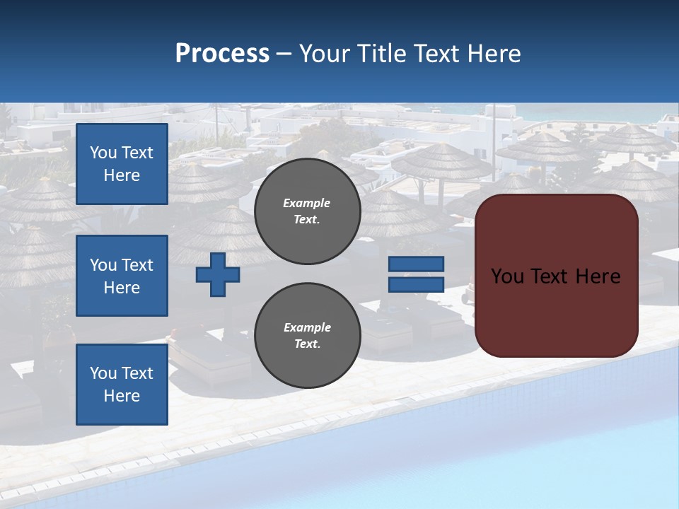 A Group Of Umbrellas Sitting Next To A Swimming Pool PowerPoint Template