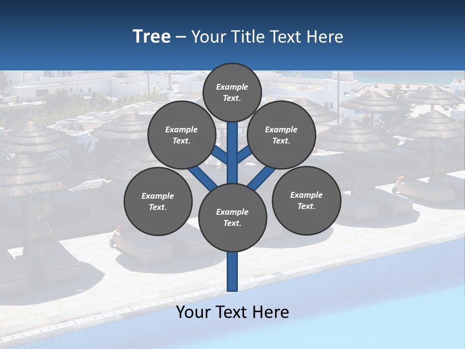 A Group Of Umbrellas Sitting Next To A Swimming Pool PowerPoint Template