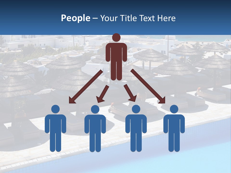 A Group Of Umbrellas Sitting Next To A Swimming Pool PowerPoint Template