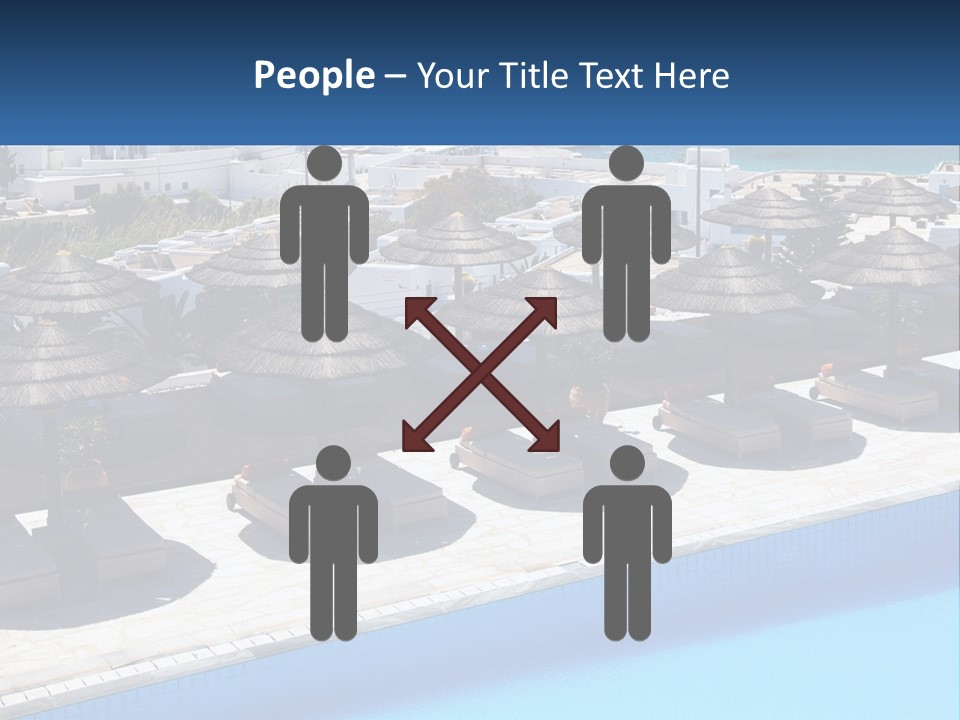 A Group Of Umbrellas Sitting Next To A Swimming Pool PowerPoint Template