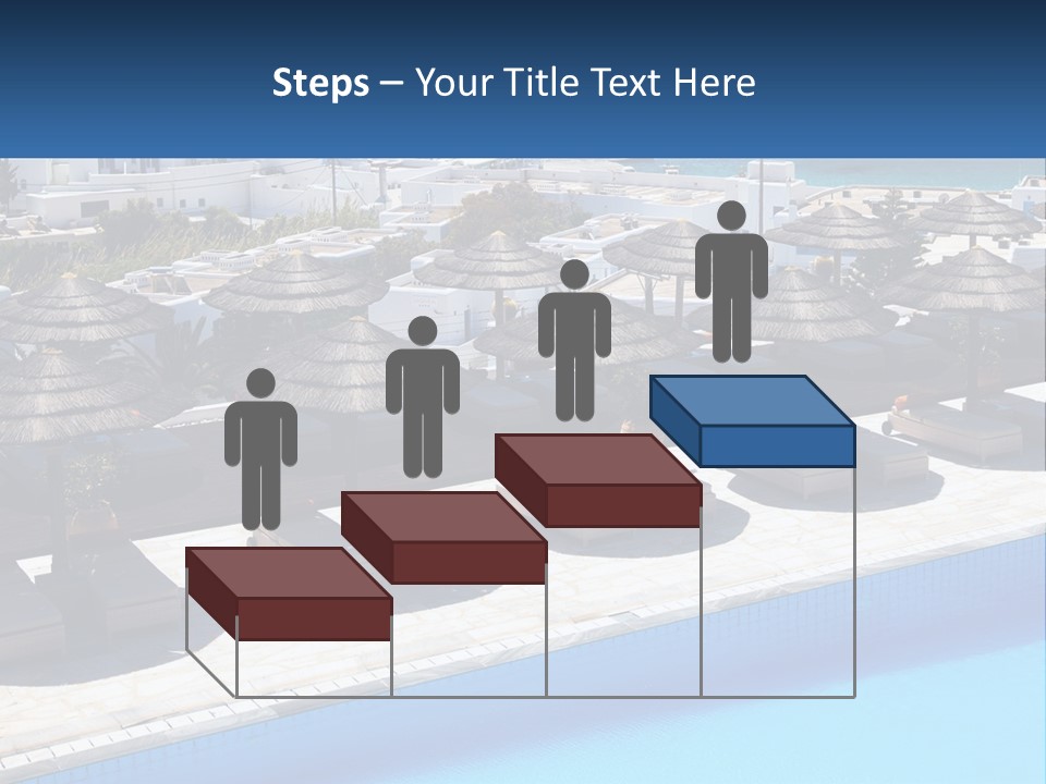 A Group Of Umbrellas Sitting Next To A Swimming Pool PowerPoint Template