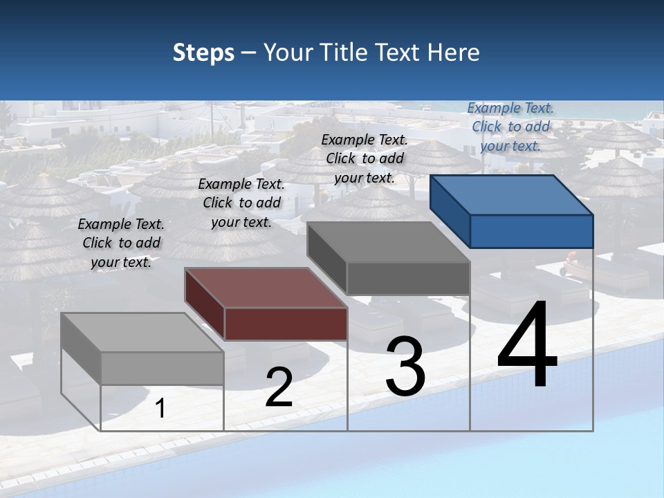 A Group Of Umbrellas Sitting Next To A Swimming Pool PowerPoint Template