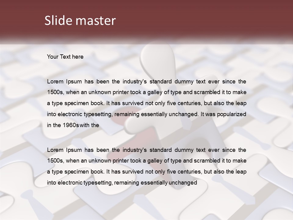 A Piece Of A Puzzle Sitting On Top Of A Table PowerPoint Template