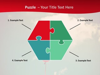 A Red Heart Shaped Balloon Floating In The Air PowerPoint Template