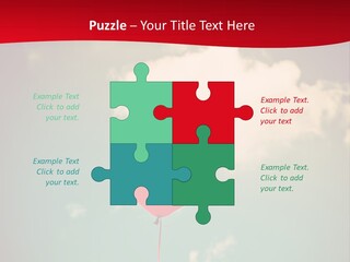 A Red Heart Shaped Balloon Floating In The Air PowerPoint Template