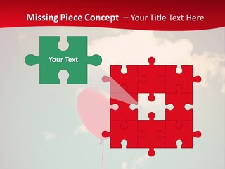 A Red Heart Shaped Balloon Floating In The Air PowerPoint Template