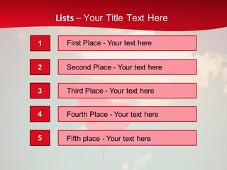 A Red Heart Shaped Balloon Floating In The Air PowerPoint Template