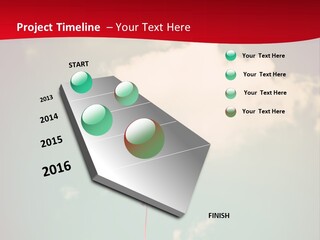 A Red Heart Shaped Balloon Floating In The Air PowerPoint Template