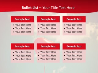 A Red Heart Shaped Balloon Floating In The Air PowerPoint Template