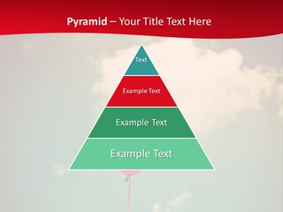 A Red Heart Shaped Balloon Floating In The Air PowerPoint Template