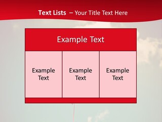 A Red Heart Shaped Balloon Floating In The Air PowerPoint Template