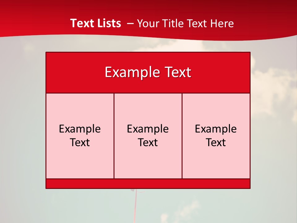 A Red Heart Shaped Balloon Floating In The Air PowerPoint Template