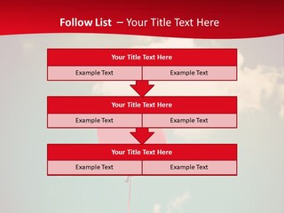 A Red Heart Shaped Balloon Floating In The Air PowerPoint Template