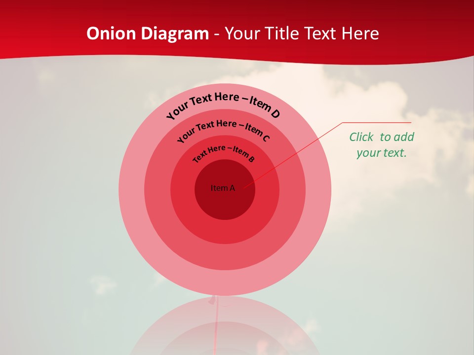 A Red Heart Shaped Balloon Floating In The Air PowerPoint Template