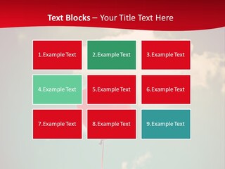 A Red Heart Shaped Balloon Floating In The Air PowerPoint Template