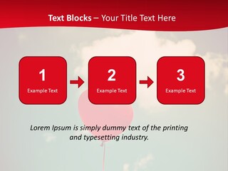 A Red Heart Shaped Balloon Floating In The Air PowerPoint Template