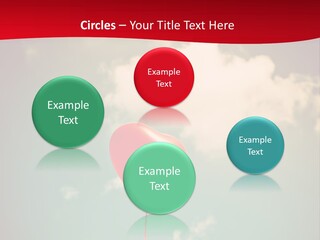 A Red Heart Shaped Balloon Floating In The Air PowerPoint Template