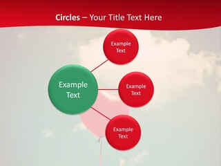 A Red Heart Shaped Balloon Floating In The Air PowerPoint Template