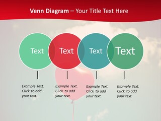 A Red Heart Shaped Balloon Floating In The Air PowerPoint Template