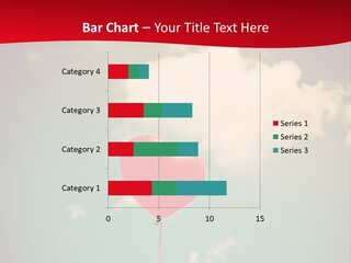 A Red Heart Shaped Balloon Floating In The Air PowerPoint Template