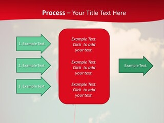 A Red Heart Shaped Balloon Floating In The Air PowerPoint Template