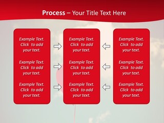 A Red Heart Shaped Balloon Floating In The Air PowerPoint Template