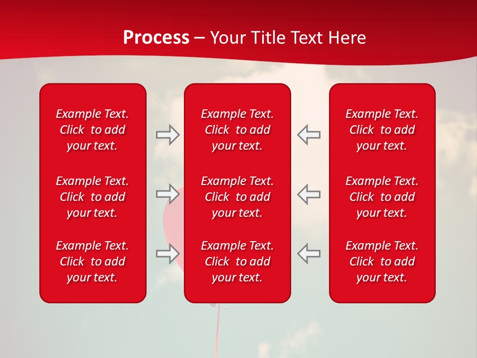 A Red Heart Shaped Balloon Floating In The Air PowerPoint Template
