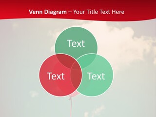 A Red Heart Shaped Balloon Floating In The Air PowerPoint Template