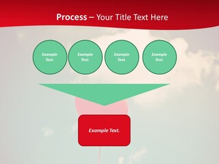 A Red Heart Shaped Balloon Floating In The Air PowerPoint Template
