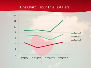 A Red Heart Shaped Balloon Floating In The Air PowerPoint Template
