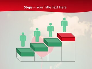 A Red Heart Shaped Balloon Floating In The Air PowerPoint Template