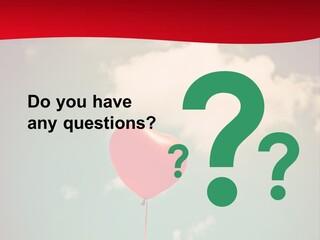A Red Heart Shaped Balloon Floating In The Air PowerPoint Template