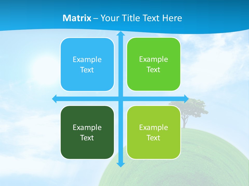A Green Hill With Two Trees On Top Of It PowerPoint Template