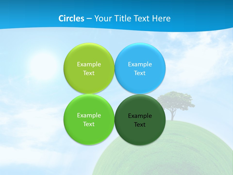 A Green Hill With Two Trees On Top Of It PowerPoint Template