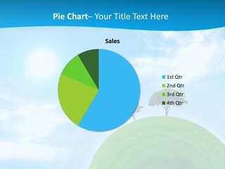 A Green Hill With Two Trees On Top Of It PowerPoint Template