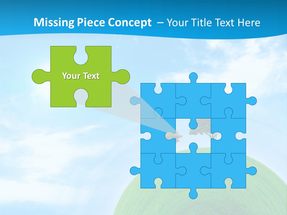 A Green Hill With Two Trees On Top Of It PowerPoint Template