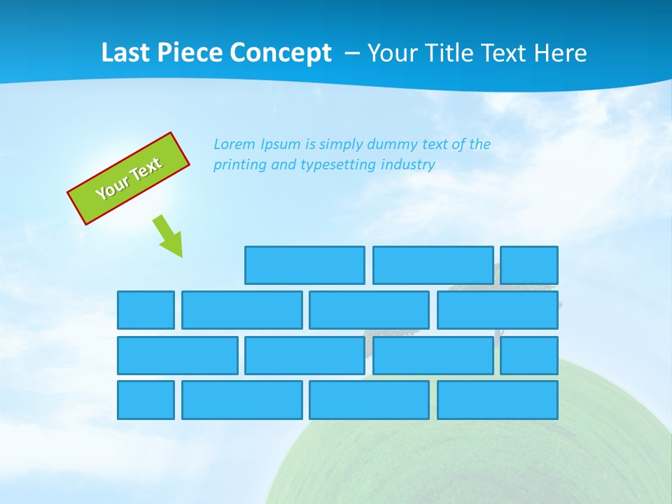 A Green Hill With Two Trees On Top Of It PowerPoint Template