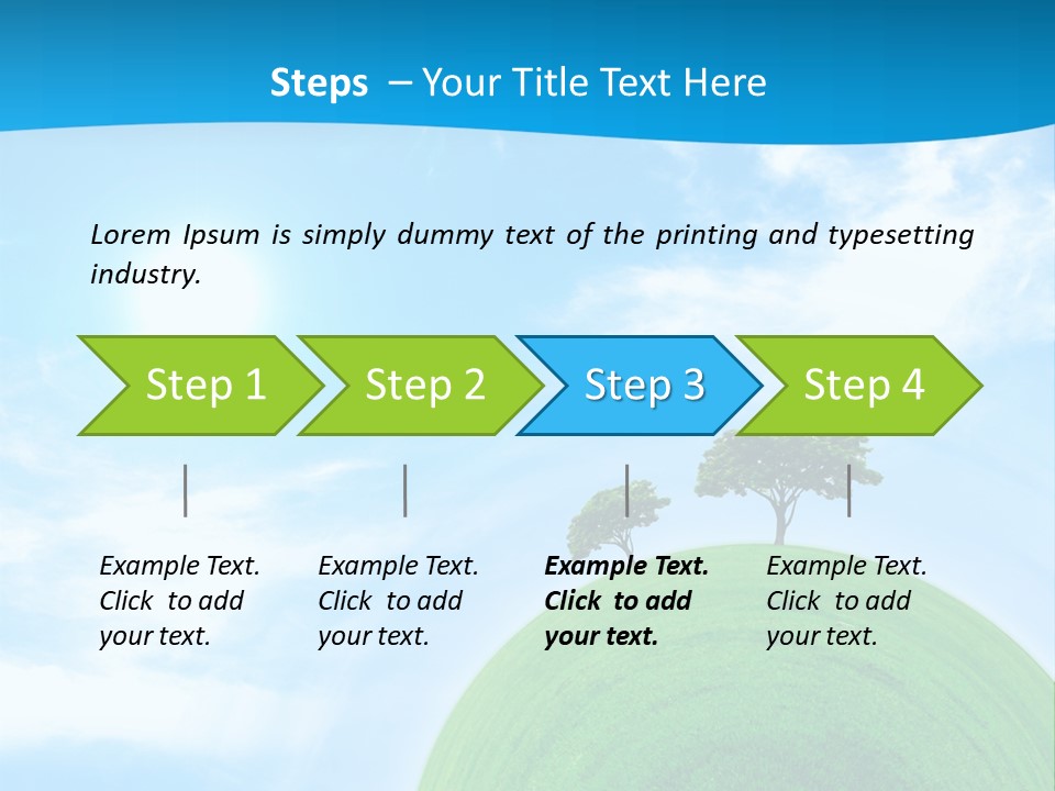 A Green Hill With Two Trees On Top Of It PowerPoint Template