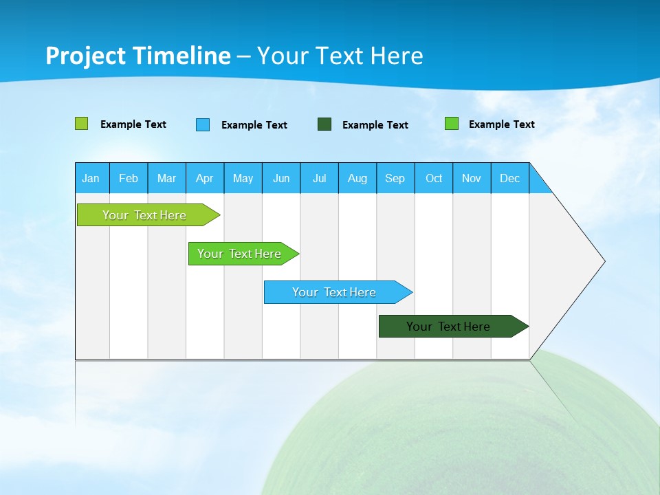 A Green Hill With Two Trees On Top Of It PowerPoint Template