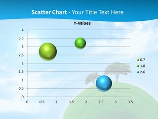 A Green Hill With Two Trees On Top Of It PowerPoint Template