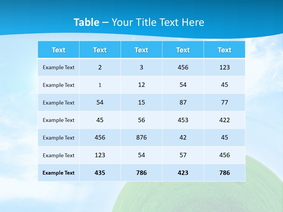 A Green Hill With Two Trees On Top Of It PowerPoint Template