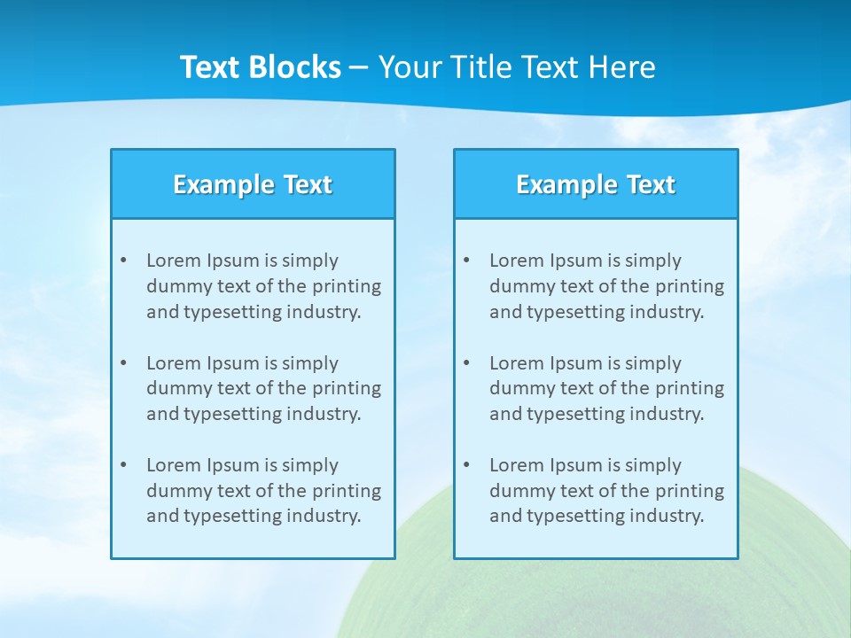 A Green Hill With Two Trees On Top Of It PowerPoint Template
